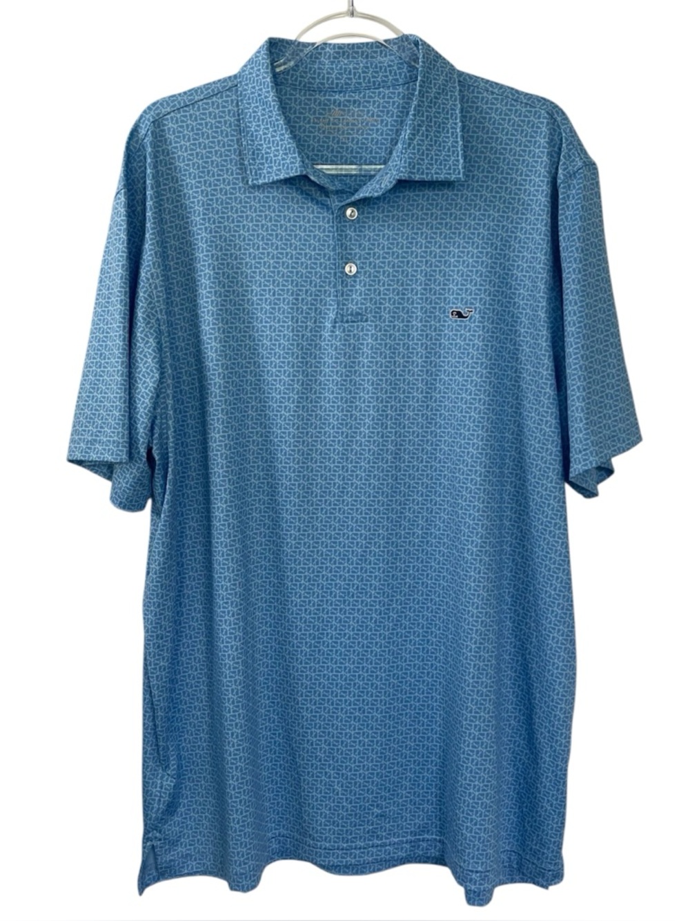 Vineyard Vines OTG Palermo Polo Shirt Performance Golf Resort Blue Whale XL